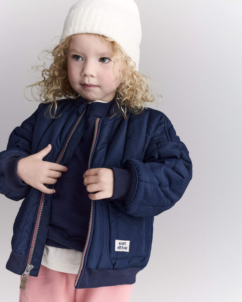 Toddler Quilted Bomber Jacket Navy Carter's Oshkosh Canada