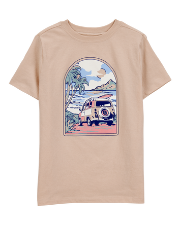 Kid Beach-Print Short-Sleeve Graphic Tee, 