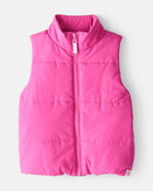 Toddler Girl Puffer Vest - Pink, image 1 of 4 slides