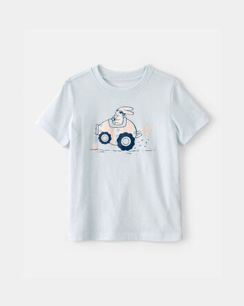 Tout-petit - T-shirt &agrave; imprim&eacute; de lapin - Bleu, 