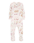 Baby Girl Floral 1-Piece PurelySoft Footie Pyjamas, image 1 of 5 slides