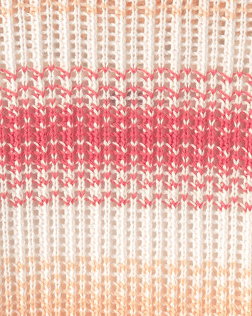 Filles - Chandail &agrave; rayures - Corail, 