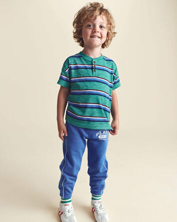 Toddler Boy 'Play' French Terry Joggers - Blue, 