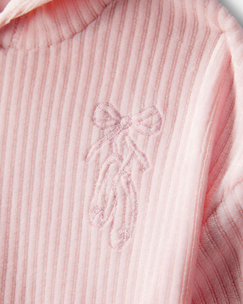 Toddler 2-Piece Ballerina Hoodie & Pant Set - Pink, image 3 of 5 slides