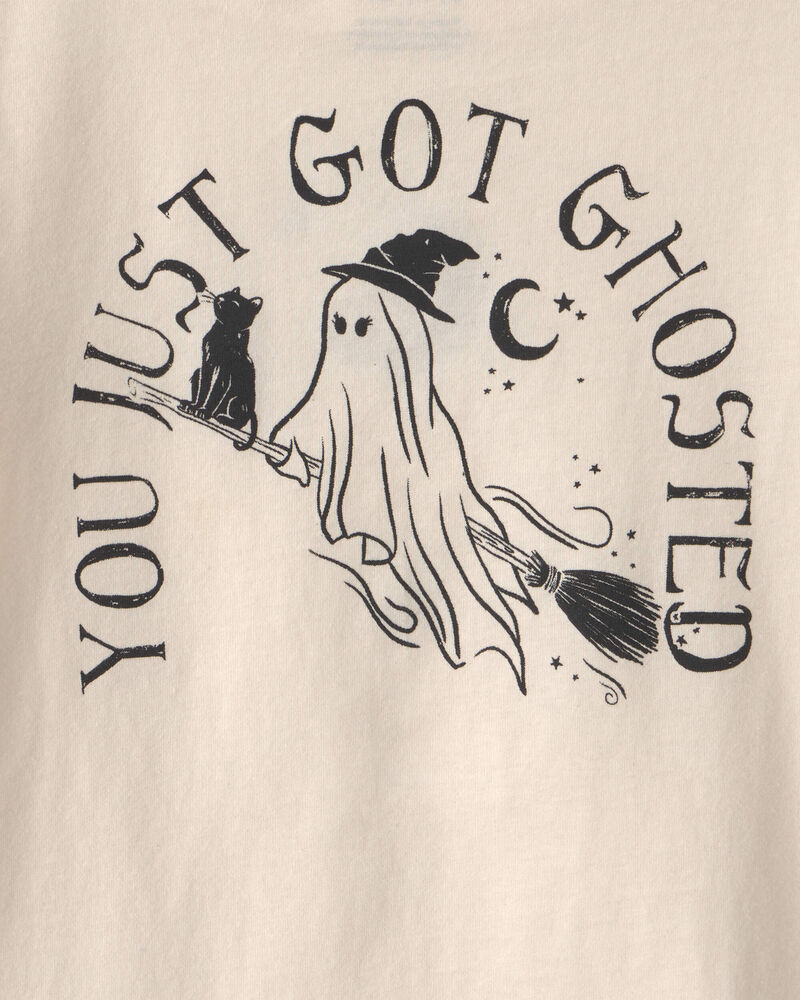 Filles - T-shirt manches longues &agrave; imprim&eacute; &laquo;Ghosted&raquo; d&rsquo;Halloween - Cr&egrave;me, image 4 sur 4 diapositives
