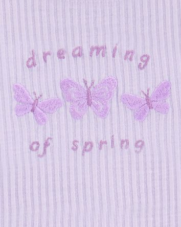 Toddler Girl Butterfly Loose Fit 2-Piece Pyjamas - Purple, 