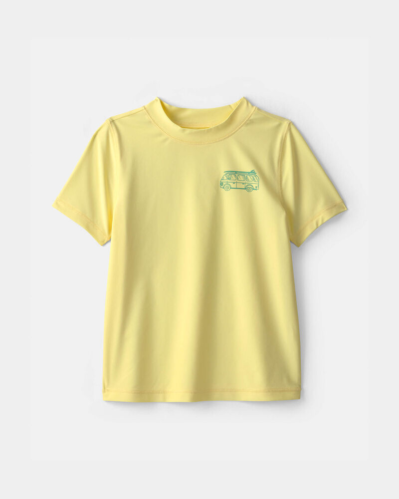 Boys Van Solid Short-Sleeve Rashguard - Yellow, image 1 of 4 slides