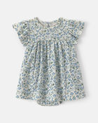 B&eacute;b&eacute; fille - Ensemble 2 pi&egrave;ces robe &agrave; motif floral et cardigan - Bleu, image 2 sur 4 diapositives
