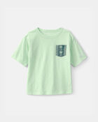 Gar&ccedil;ons - T-shirt &agrave; poche d&eacute;cor&eacute;e de palmiers - Vert, image 1 sur 2 diapositives