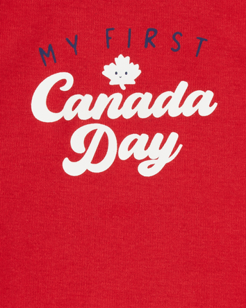 Baby My First Canada Day Bodysuit - Red, 