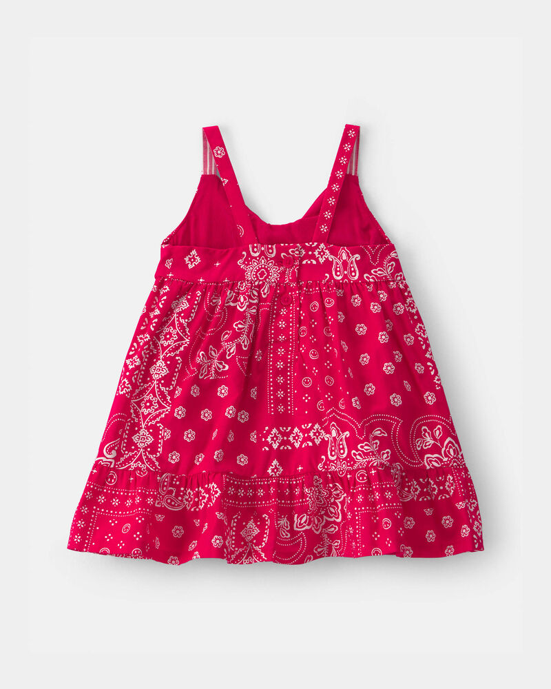 Baby Girl Bandana Sleeveless Dress - Red, image 2 of 5 slides