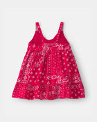 Baby Girl Bandana Sleeveless Dress - Red, image 2 of 5 slides