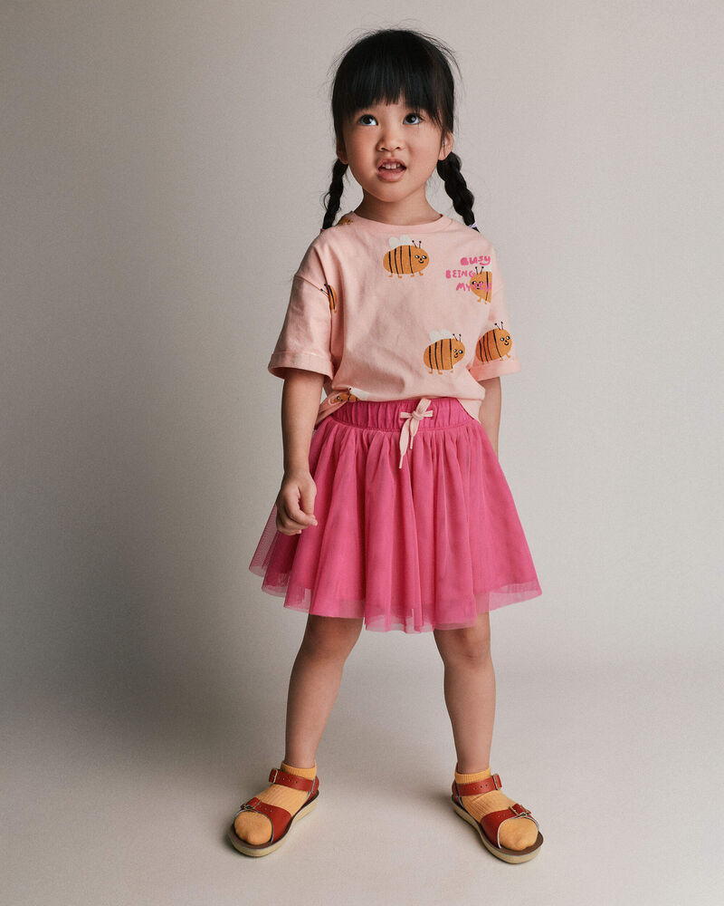 Toddler Girl Avenue Twirl&trade; Mini Skirt with Tulle - Hot Pink, image 1 of 5 slides