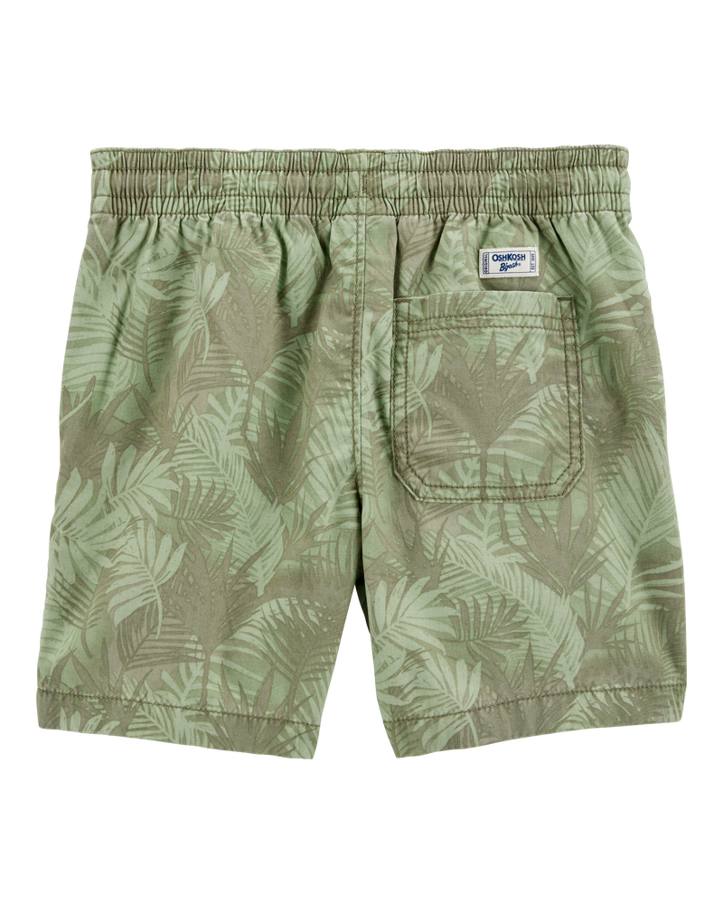 Kid Tropical Print Pull-On Bermuda Short - Green, image 2 of 4 slides