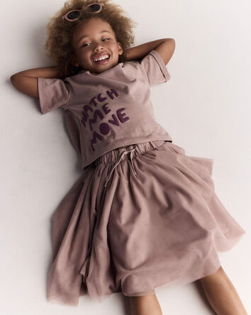 Toddler 'Watch Me Move' Rolled Cuff Tee - Mauve, 