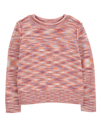 Toddler Space Dye Cropped Sweater, 