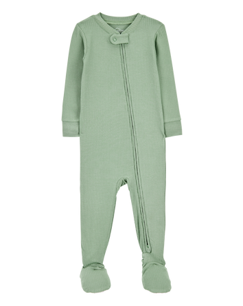 Baby Solid PurelySoft Footie 1-Piece Pyjamas - Green, 