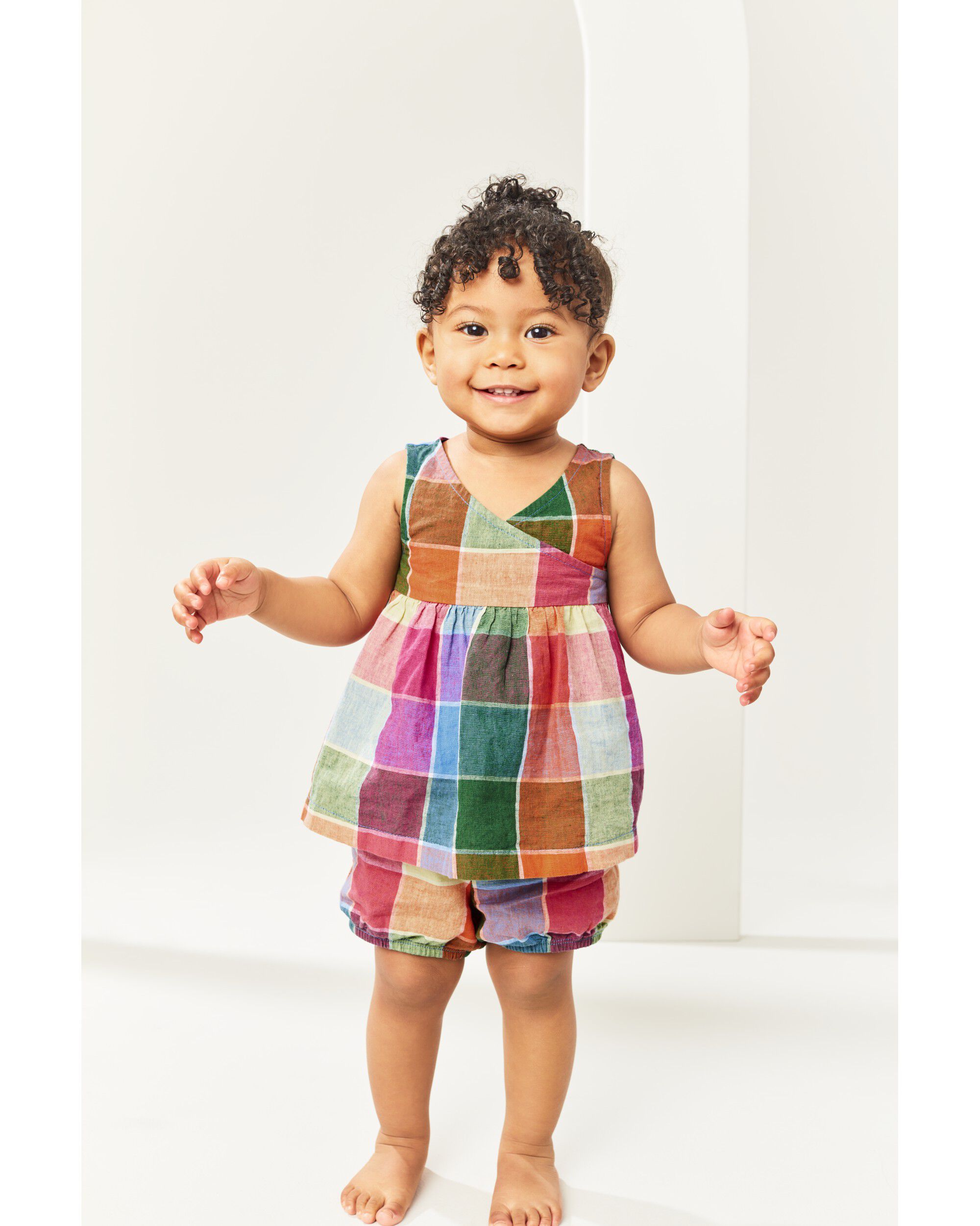 Plaid little girl dress best sale