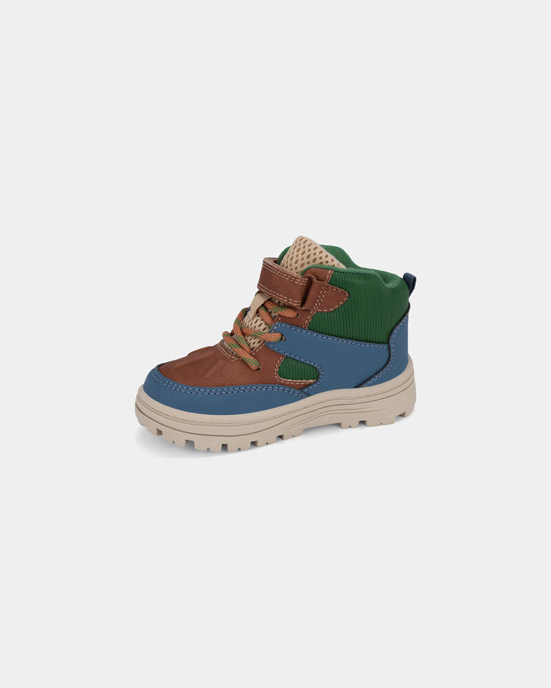 Tout-petit gar&ccedil;on - Bottes &agrave; tige haute aux couleurs contrast&eacute;es - Bleu/Brun/Vert, image 5 sur 5 diapositives