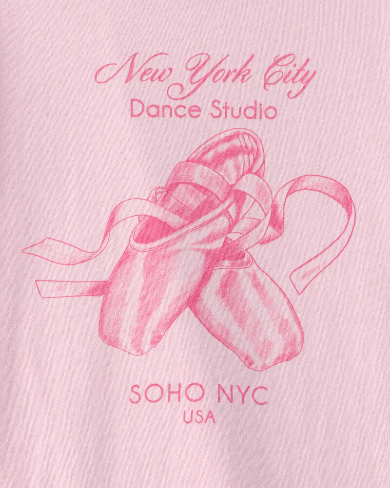 Girls Ballet Graphic Tee - Pink, image 2 of 3 slides