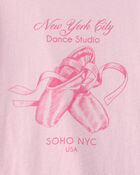 Girls Ballet Graphic Tee - Pink, image 2 of 3 slides