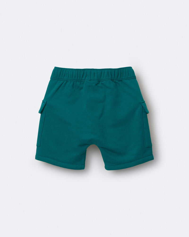 Tout-petit gar&ccedil;on - Short cargo en jersey bouclette - Vert, image 5 sur 6 diapositives