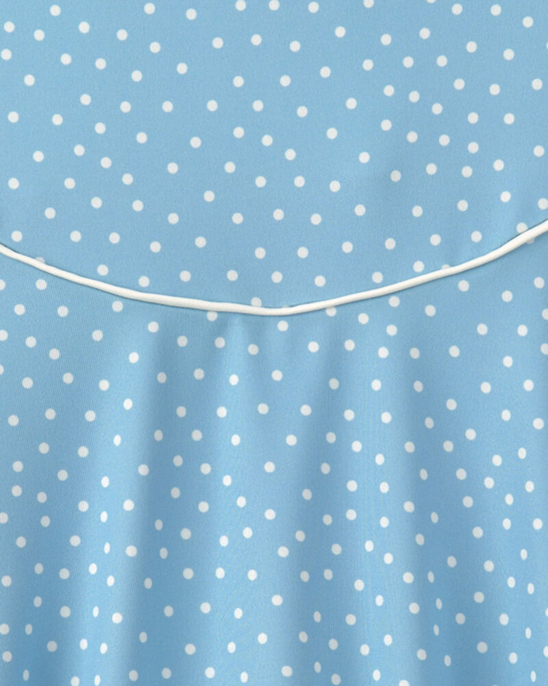 Filles - Robe de style sportif &agrave; pois - Bleu, image 4 sur 4 diapositives