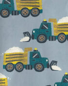 Tout-petit gar&ccedil;on - Pyjama ajust&eacute; 2 pi&egrave;ces en DreamPlush &agrave; motif camion de neige &ndash; Bleu, image 2 sur 2 diapositives