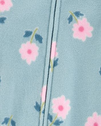Toddler 1-Piece Floral Fleece Footie Pyjamas, 