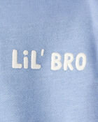 Baby Boy Organic Cotton Lil' Bro Bubble, image 3 of 4 slides