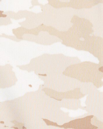 Kangourou à fermeture à glissière à motif de camouflage, 