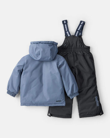 Tout-petit garçon - Ensemble de combinaison de neige en taslan à 2 pièces - Gris, 