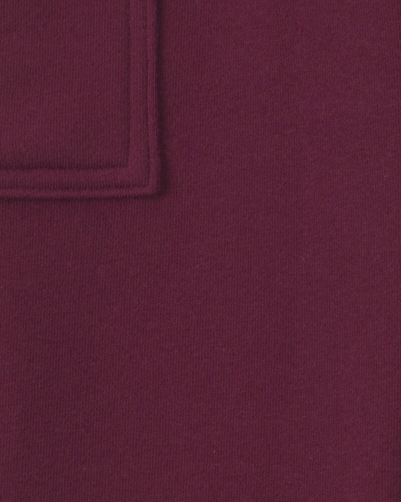 Boys Fleece Cargo Pants - Burgundy, image 4 of 5 slides