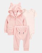 Baby 3-Piece Bunny Little Cardigan Set, image 1 of 5 slides