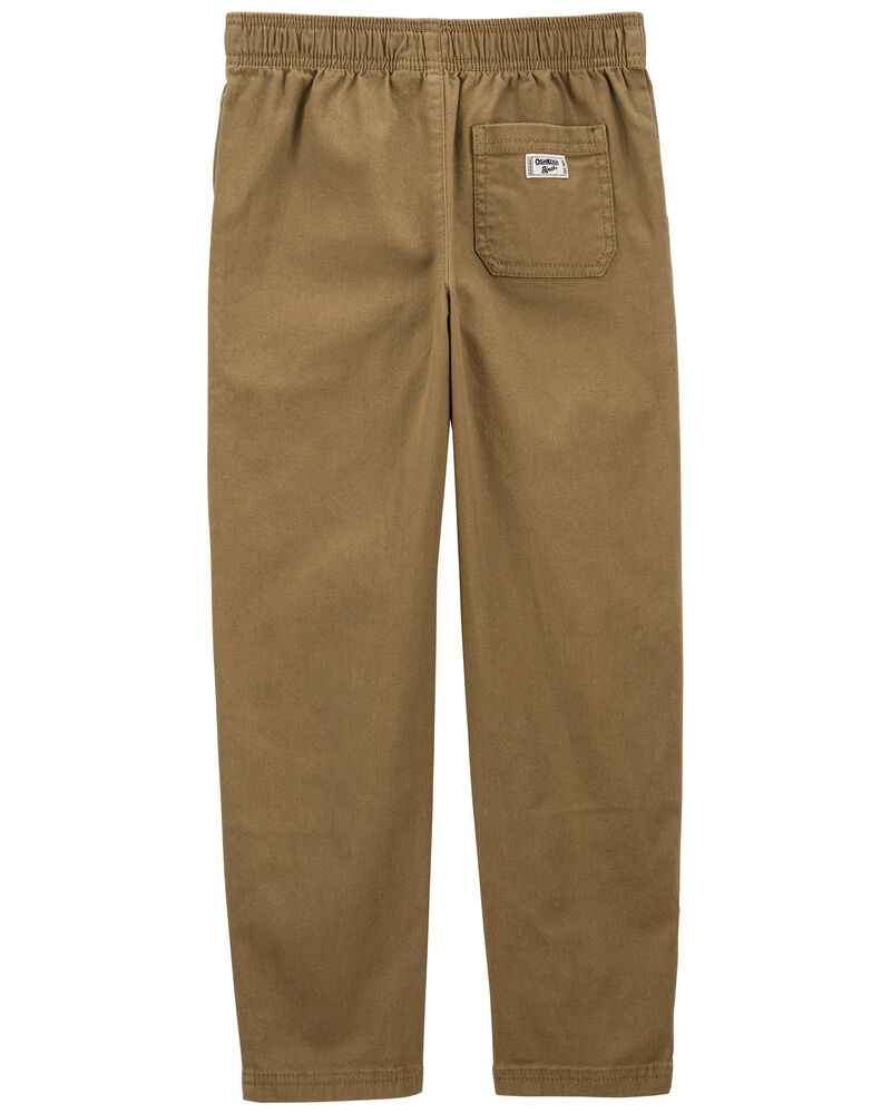 Khaki Jersey Lined Canvas Pants