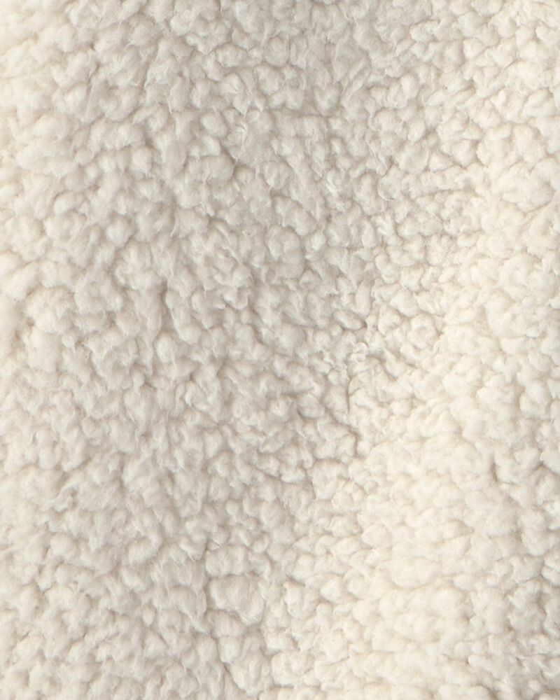 Baby Recycled Teddy Fleece Hooded Jumpsuit, image 3 of 3 slides