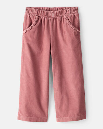 Tout-petit fille - Pantalon à jambe large en coton – Rose, 