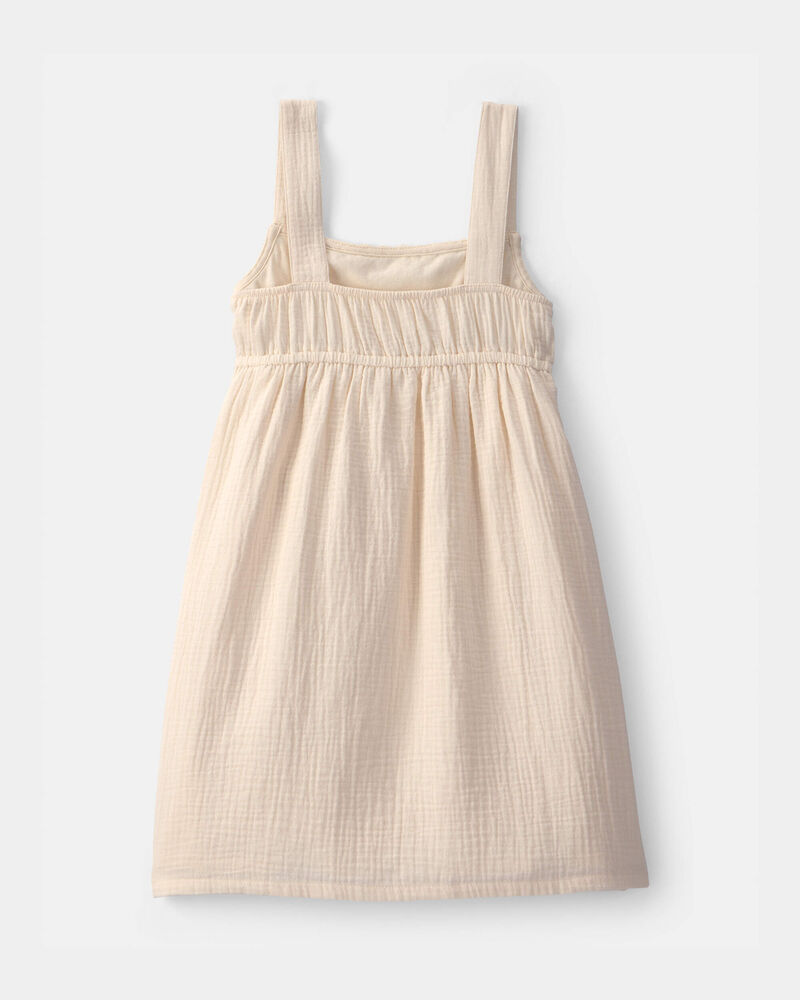 Filles - Robe en gaze effet crochet - Ivoire, image 2 sur 3 diapositives