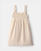 Filles - Robe en gaze effet crochet - Ivoire, image 2 sur 3 diapositives