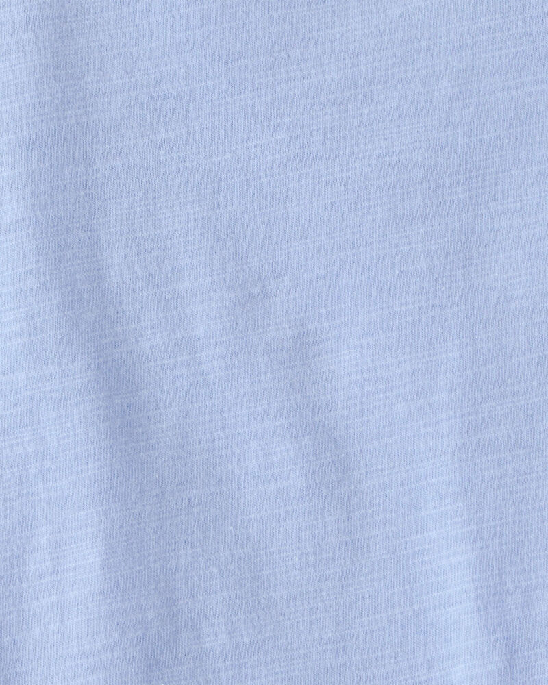 Baby 2-Piece Stripe Overall Set - Blue/Ivory, image 5 of 6 slides