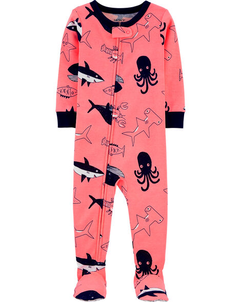 Toddler Boy 1 Piece Whale Snug Fit Cotton Footie Pjs Carter S Oshkosh Canada