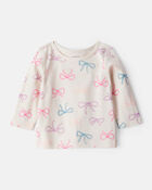 Baby Girl 3-Piece Bow Heart Print Long-Sleeve Dress Set - Orange
, image 3 of 6 slides