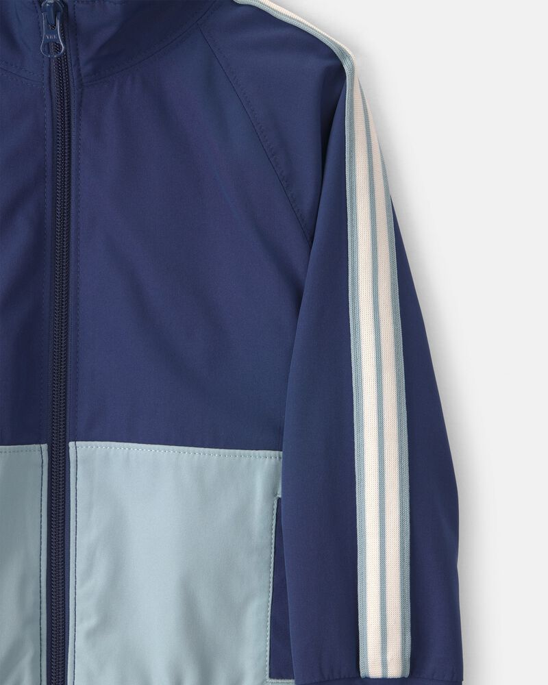 Toddler Boy colour Block Zip-Up Jacket - Navy Blue, image 6 of 9 slides