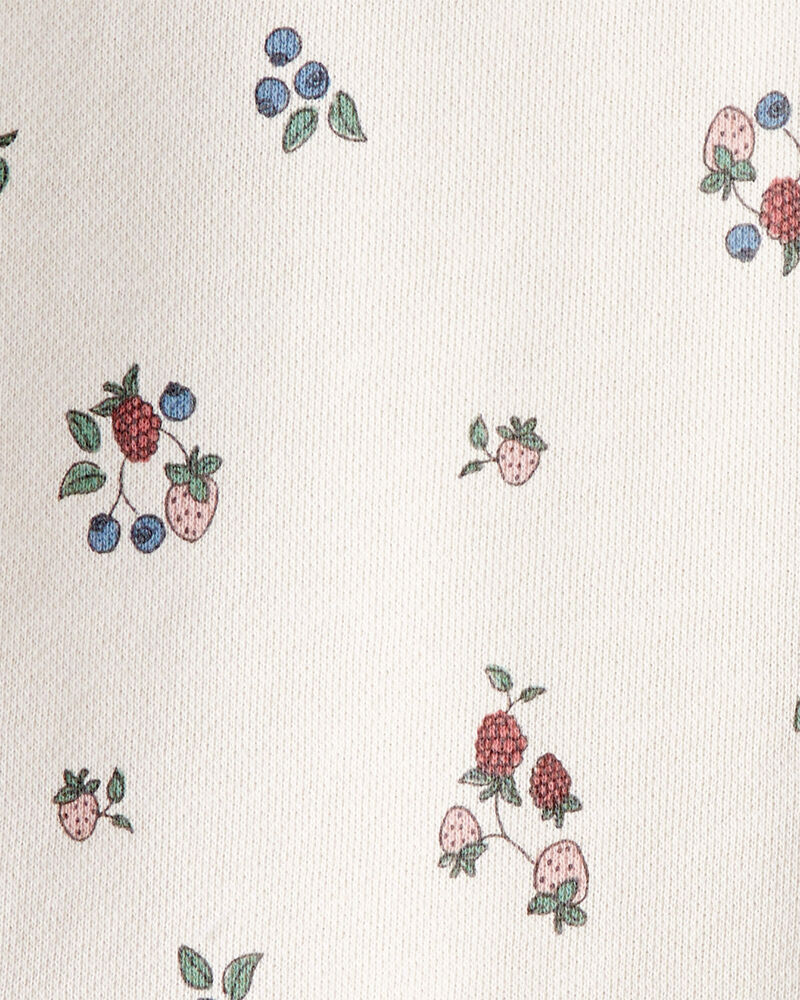 Toddler Organic Cotton French Terry Sweatshirt in Berry Blossom Print, image 3 of 5 slides