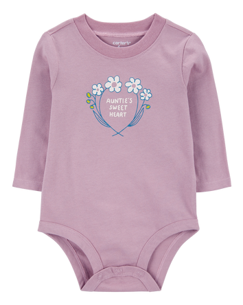 Baby Auntie's Sweetheart Long-Sleeve Bodysuit , 