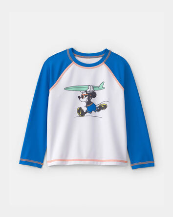 Toddler Boy Disney&copy; Mickey Mouse Rashguard - White/Blue, 