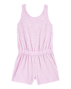 Kid Floral Terry Cloth Swimsuit Cover-up Romper - Pink, image 1 of 3 slides