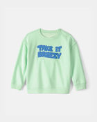Toddler 'Take It Breezy' French Terry Pullover Sweatshirt - Green, image 1 of 5 slides