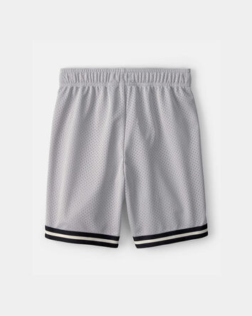 Gar&ccedil;ons - Short de sport en maille, &agrave; rayures - Gris, 