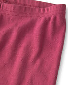 Girls 2-Piece Organic Cotton Pointelle Pajamas, image 2 of 4 slides